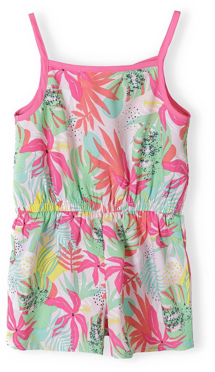 Minoti BAY5 jumpsuit meisjes tropische print - mouwloos