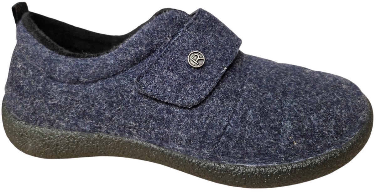 Rohde 2007 56 Pantoffels Sloffen Blauw Vilt Dames - Blauw - 36