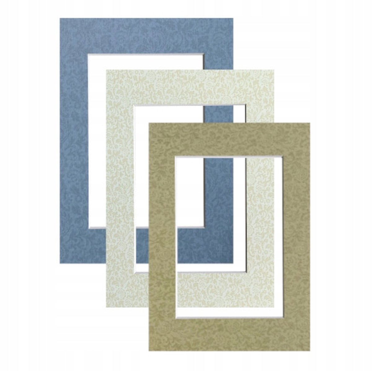Passe-partout 15x20 cm met sierlijk ornament, op maat gesneden