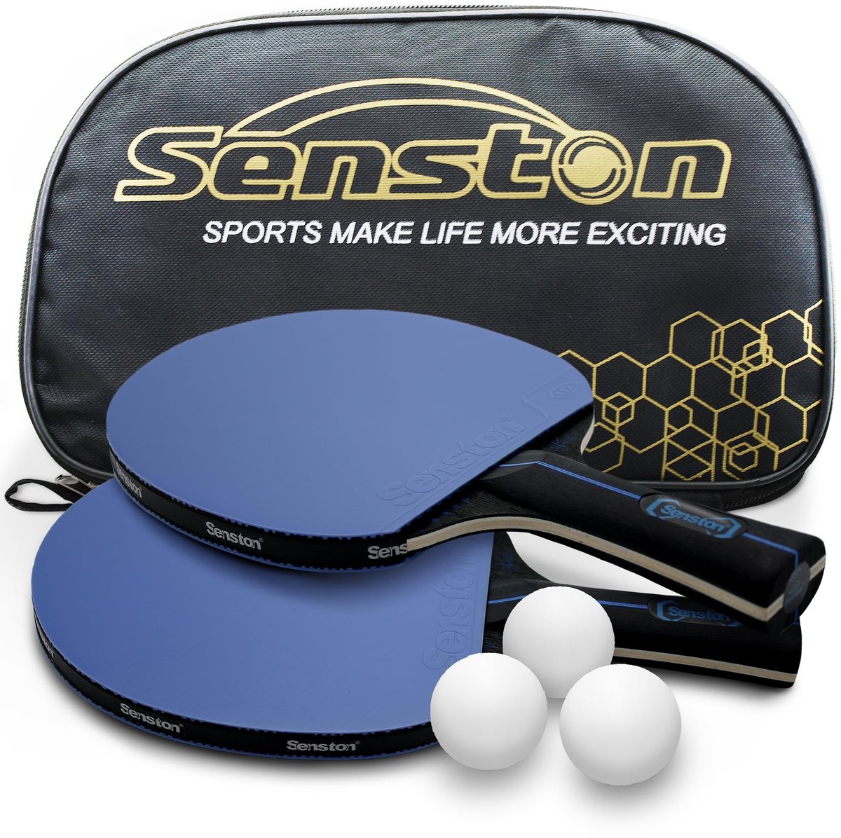 Solidchoice - Professionele Tafeltennisset met 2 Batjes en 3 Ballen