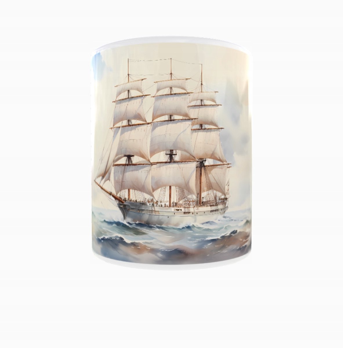 Keramische Mok Zeilboot 300ml - Zeilen, Zee & Golven