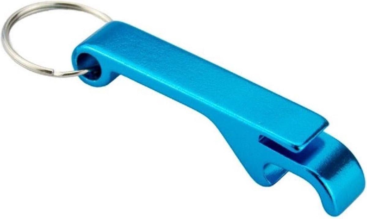 Okado Flesopener Sleutelhanger Lichtblauw – Aluminium Bieropener voor Flessen – Compacte Keychain Bottle Opener voor Sleutelbos, Tas en Baraccessoires