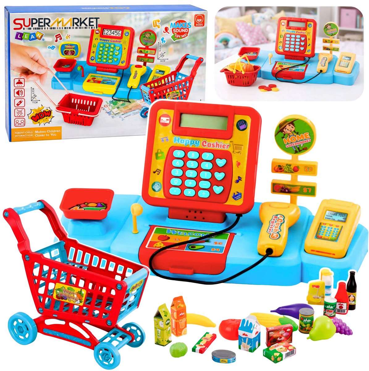 Interactieve kassa Supermarktwagenscanner Schaalvoedselproducten