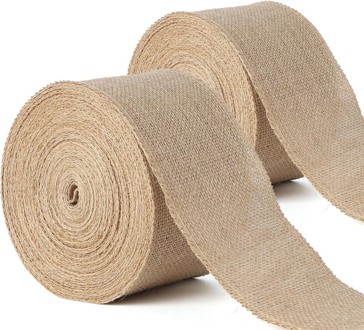 Decoratieve Jute Lint van 10cm x 20m - Vintage Stijl Cadeaulint voor DIY, Tafelversiering en Bruiloft Decoratie