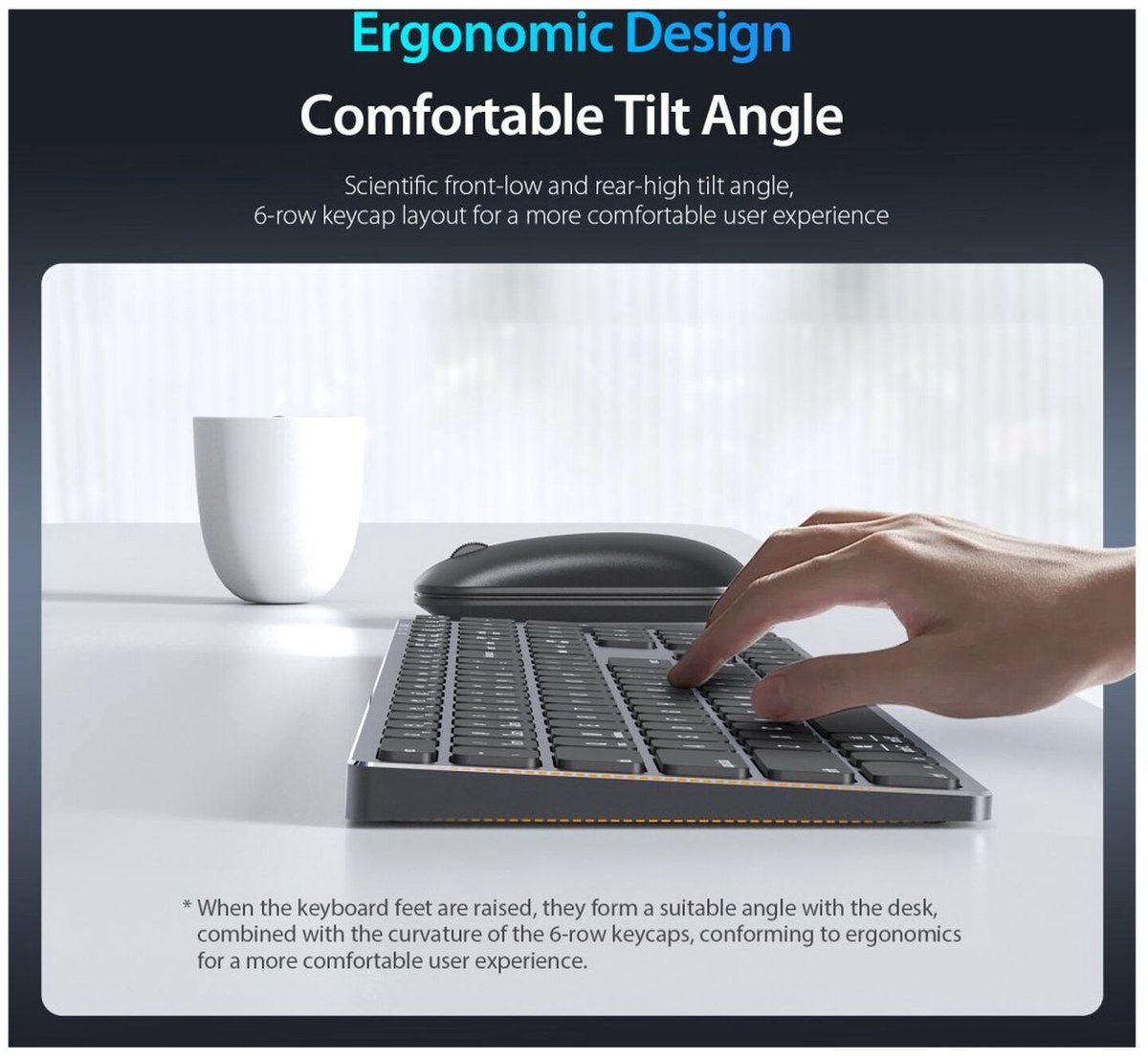 Dux Ducis - Universeel bluetooth toetsenbord geschikt voor Windows / Apple iMac / Apple iPad / Apple iPhone / Samsung - Draadloos toetsenbord - QWERTY - Zwart — cadeau in Gadgets - foto 5