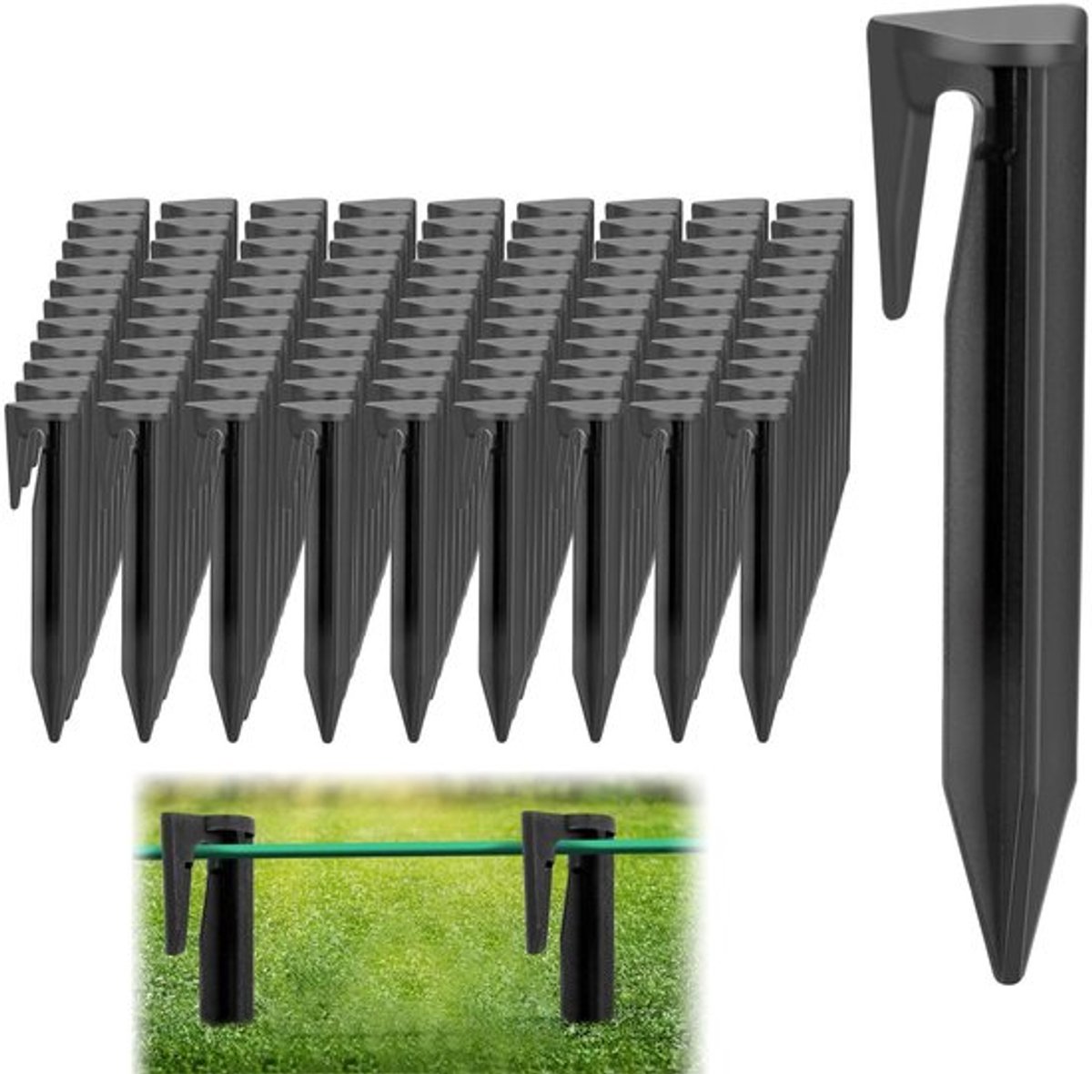 Robotmaaier Grondpinnen, Grensdraad, 100 Stuks Haringen, Mowing Robot, Grensdraad, Grasmaaier Accessoires, Versterkte Grondpinnen voor Grensdraad, Randankers, Grondpinnen,