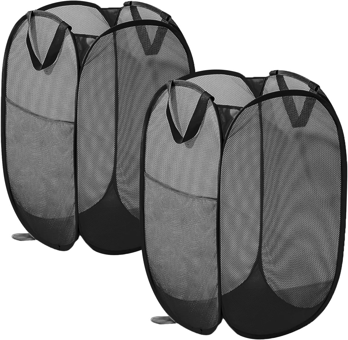 Set van 2 Opvouwbare Wasmanden, Ruimtebesparend 75L, Ideaal voor Badkamer, Reizen en Kinderkamer