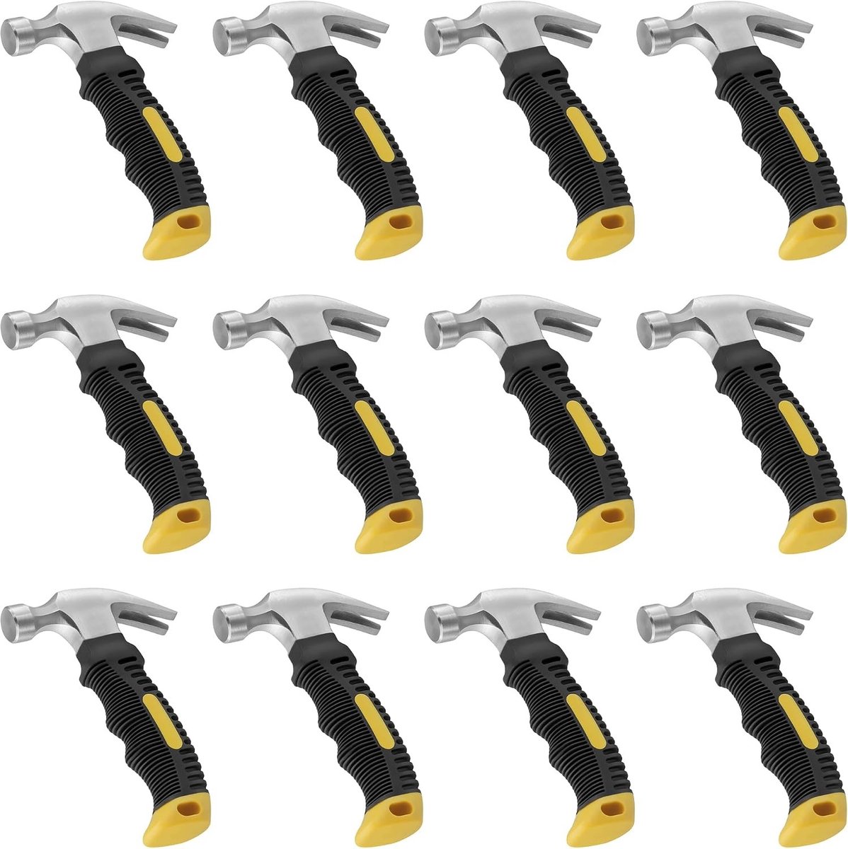 12 stuks 226 ml mini-klauwhamer met antislip handgreep, ideaal voor klussen, doe-het-zelf projecten en kamperen