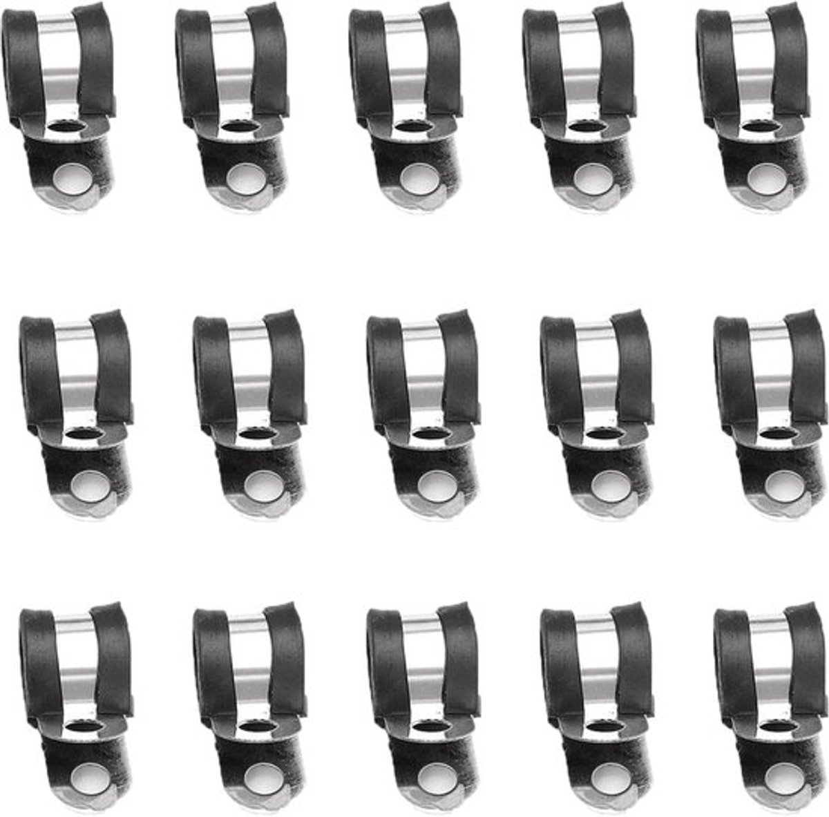 15 STKS Rubber Gevoerde P Clips Slang Pijp Klem Rvs Voor Buis Pijp van