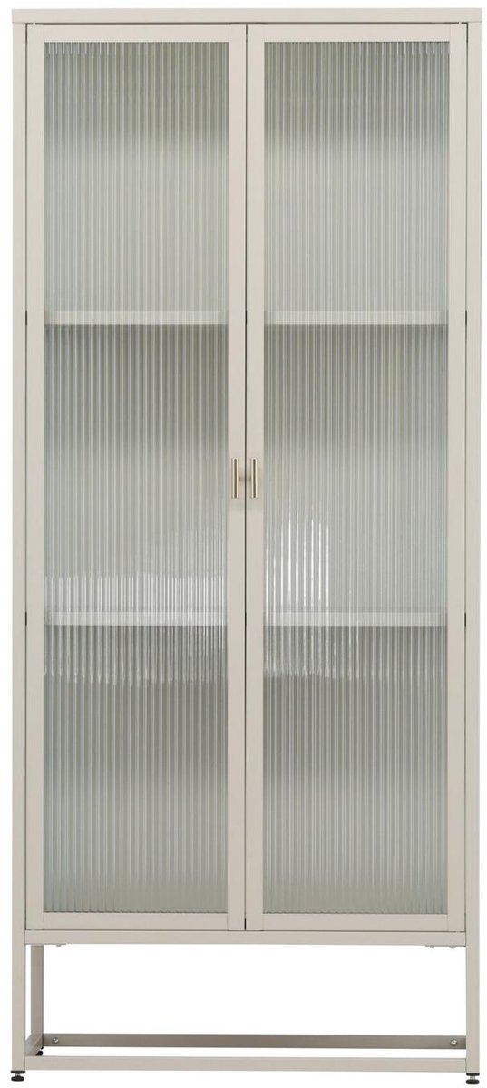 Garis vitrinekast 2 glazen deuren beige.