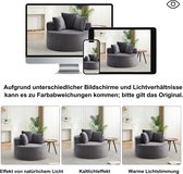 HAUSS SPOLE Fauteuil - Ronde Loungefauteuil - Met 3 Sierkussens En Brede Armleuningen - Voor Woonkamer En Slaapkamer - Cord Grijs