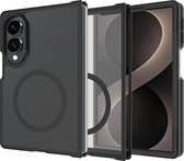 Cazy hoesje geschikt voor Samsung Galaxy Z Fold8 Hoesje geschikt voor MagSafe - Military Grade Backcover - Zwart