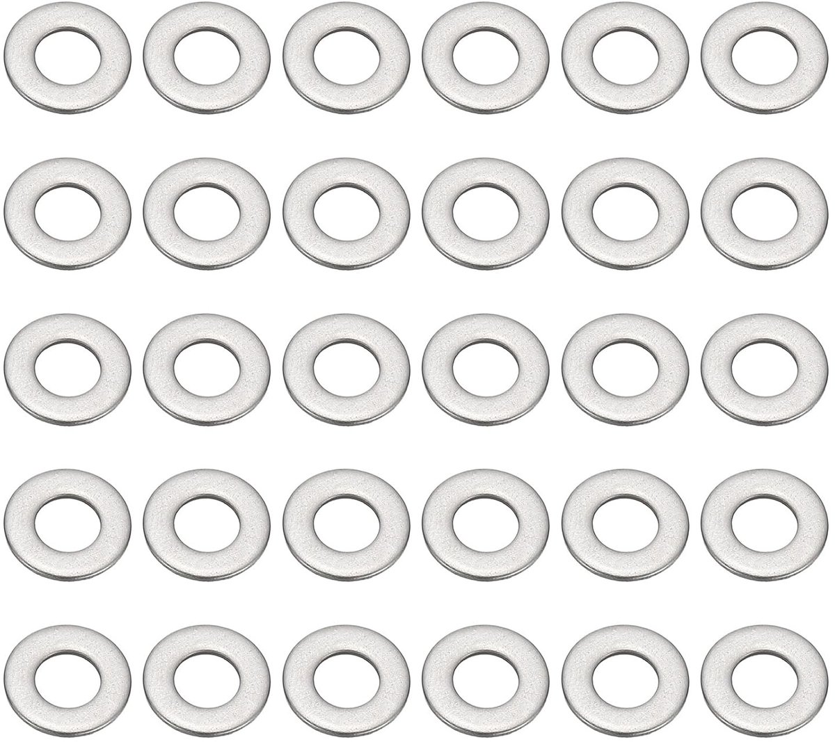 304 RVS Platte Ringen, 50 stuks 1/6" ID x 1/3" OD x 0.03" Dikke Metaal Washers voor Schroeven en Bouten, Assortiment voor Klussen en Bevestigen