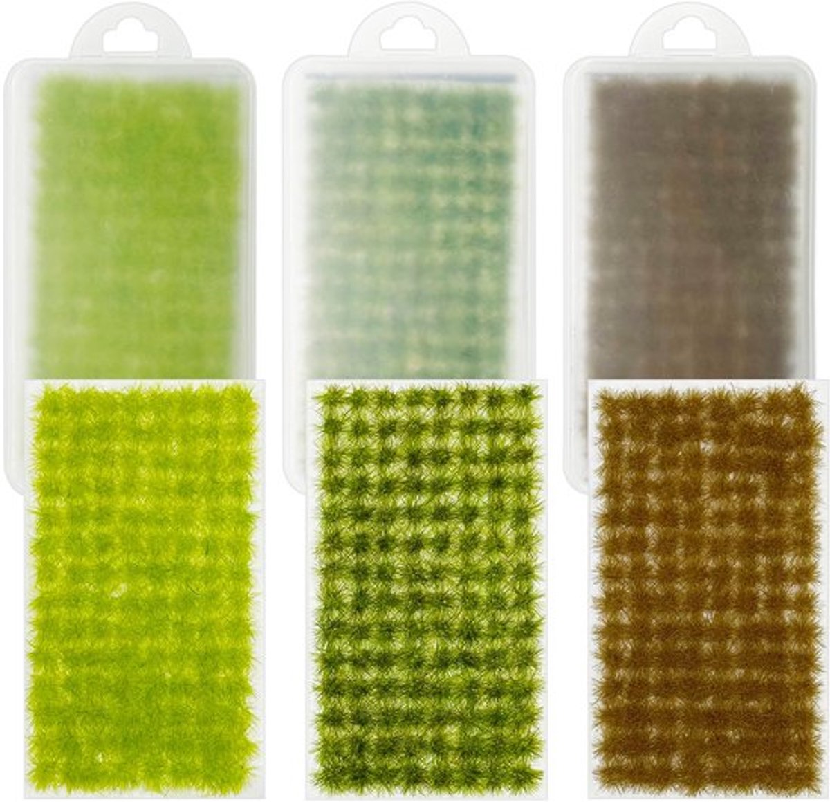 312PCS Statig Gras Tuft 3 Kleur Model Gras Tufts Spoorweg Kunstgras Miniatuur Gras Tuft Terrein Kit voor DIY Model Spoor Fairy Tuft Diorama Landschap