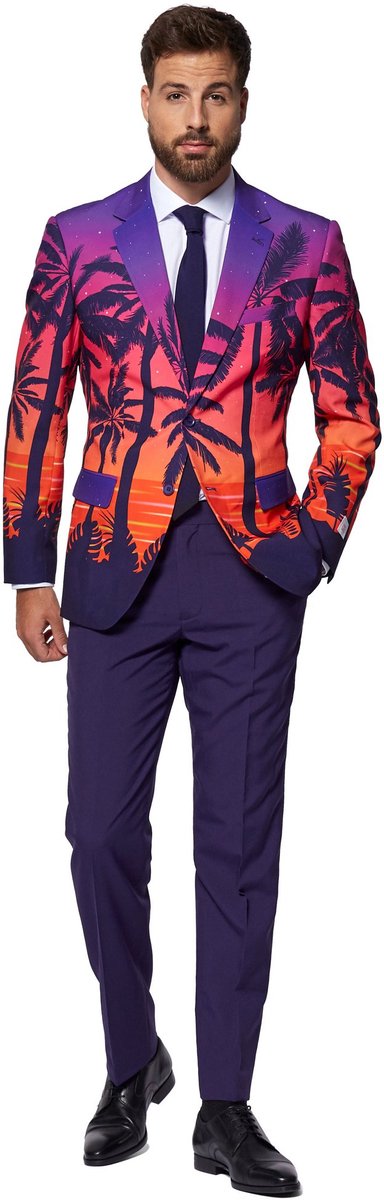 OppoSuits Suave Sunset - Heren Pak - Carnavalskleding - Kostuum - Feest - Maat EU 46