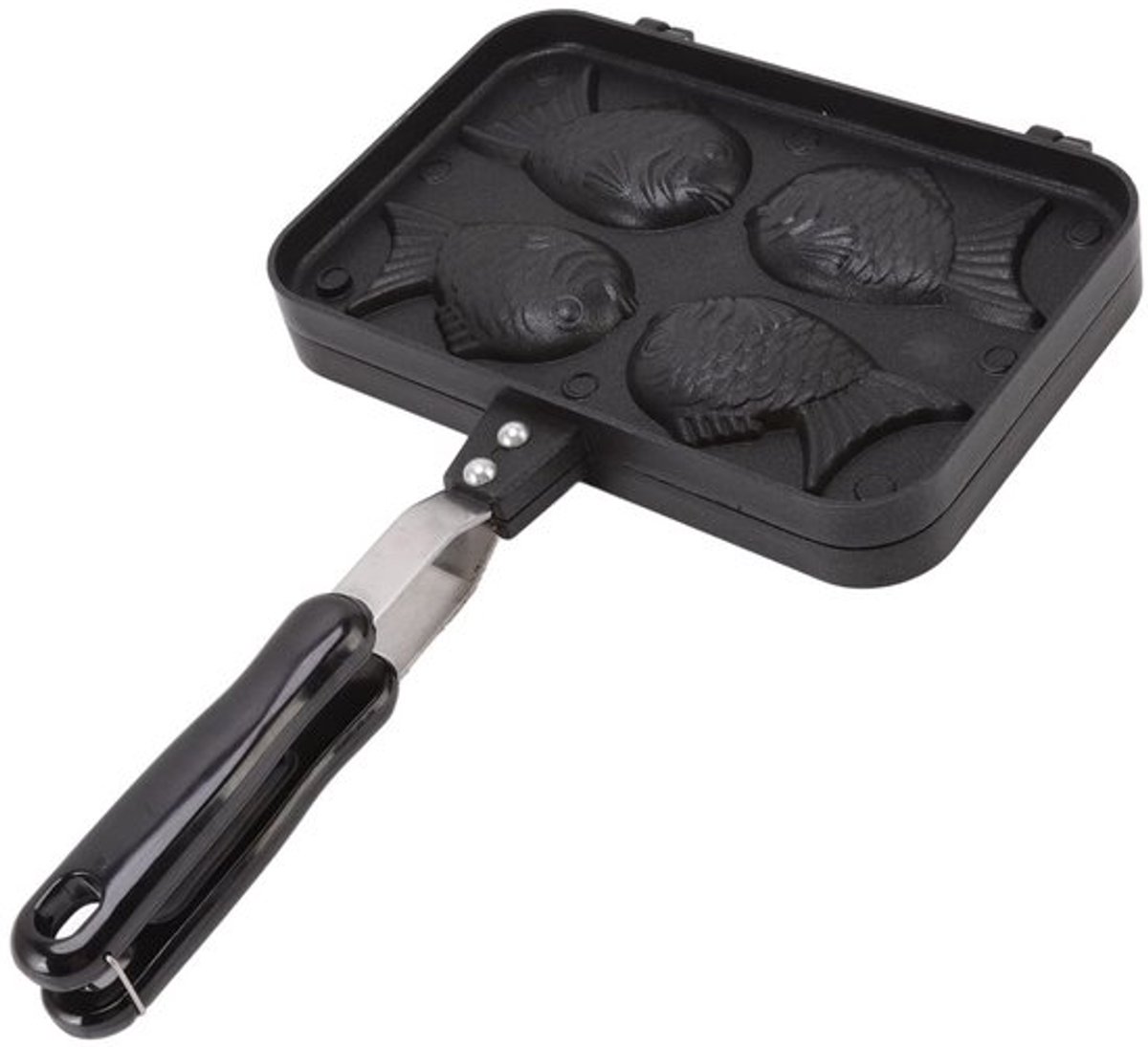 Wafelijzer, Taiyaki-visvorm, cakevorm, antiaanbakbakvorm, dubbele bakvorm, wafelbakvorm met anti-aanbakhandgreep, Japanse Taiyaki-maakmachine