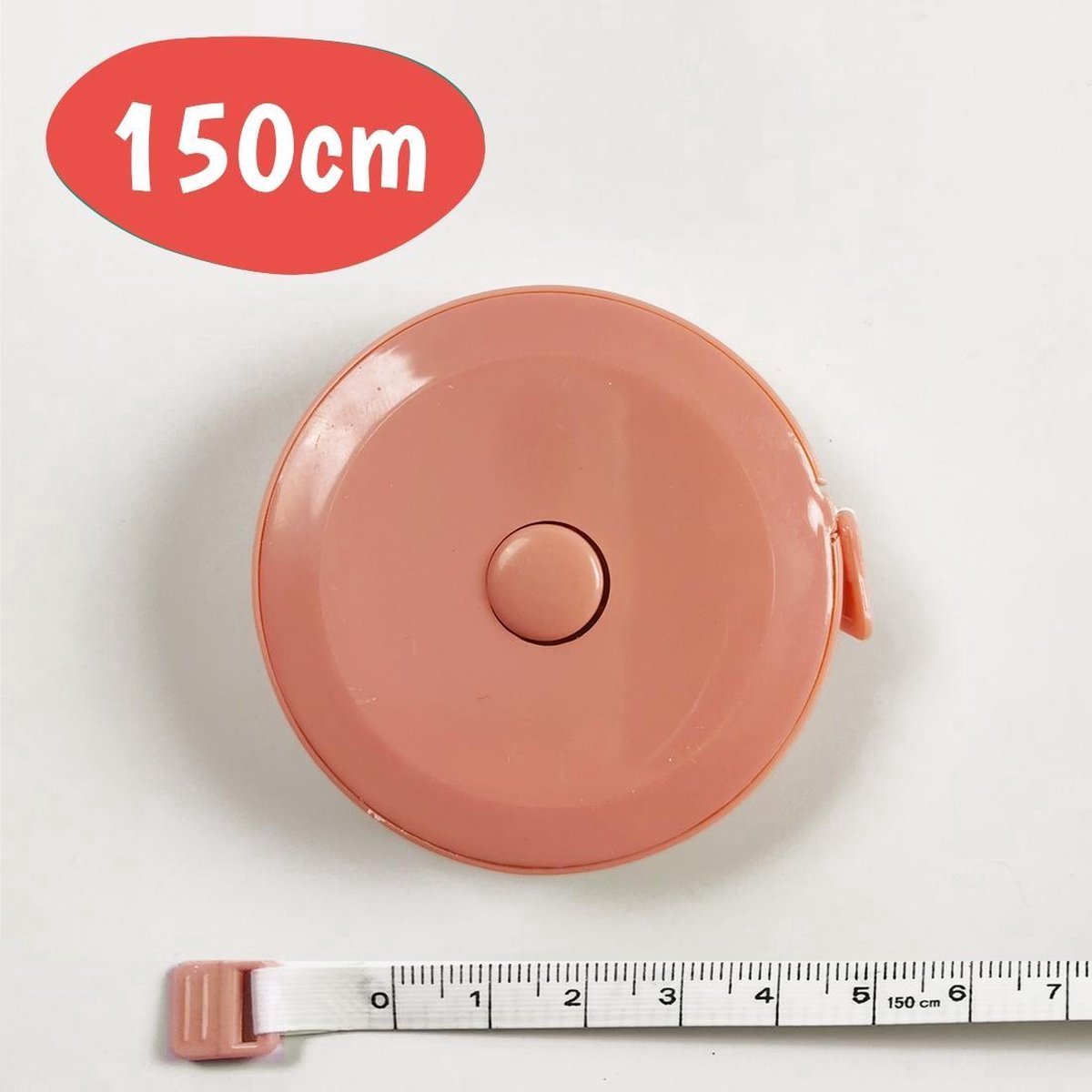 Jumada's Flexibel Meetlint - 150cm - Roze - Meetlint voor Naaien, Kleding en Lichaamsmaten - omtrek lichaam meten