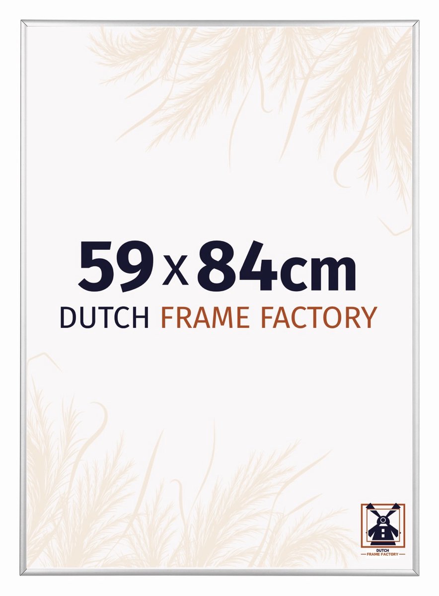 Dutch Frame Factory Fotolijst 59x84 cm - Aluminium - Zilver Hoogglans - Kampen