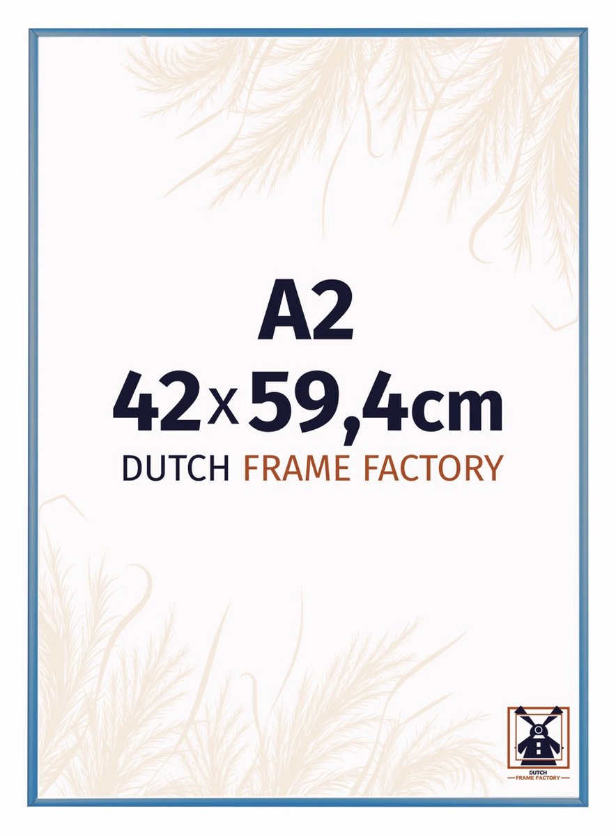 Fotolijst A2 42x59,4 cm - Aluminium - Staal Blauw - Kampen