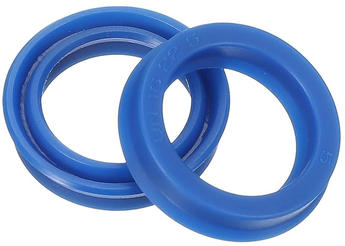 Corrugated Seal Ring 16mm ID x 22mm OD x 5mm Breed, 2 Stuks PU Olieafdichting voor Industriële Lagerassen en Piston Cilinders, Blauw