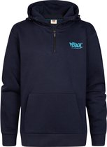 Petrol Industries - Jongens Hoodie met korte rits Millpark - Blauw - Maat 152