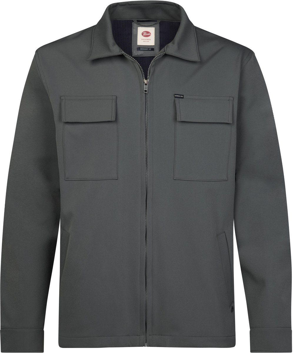 Petrol Industries - Heren Technisch overshirt met ritssluiting millline - Groen - Maat L