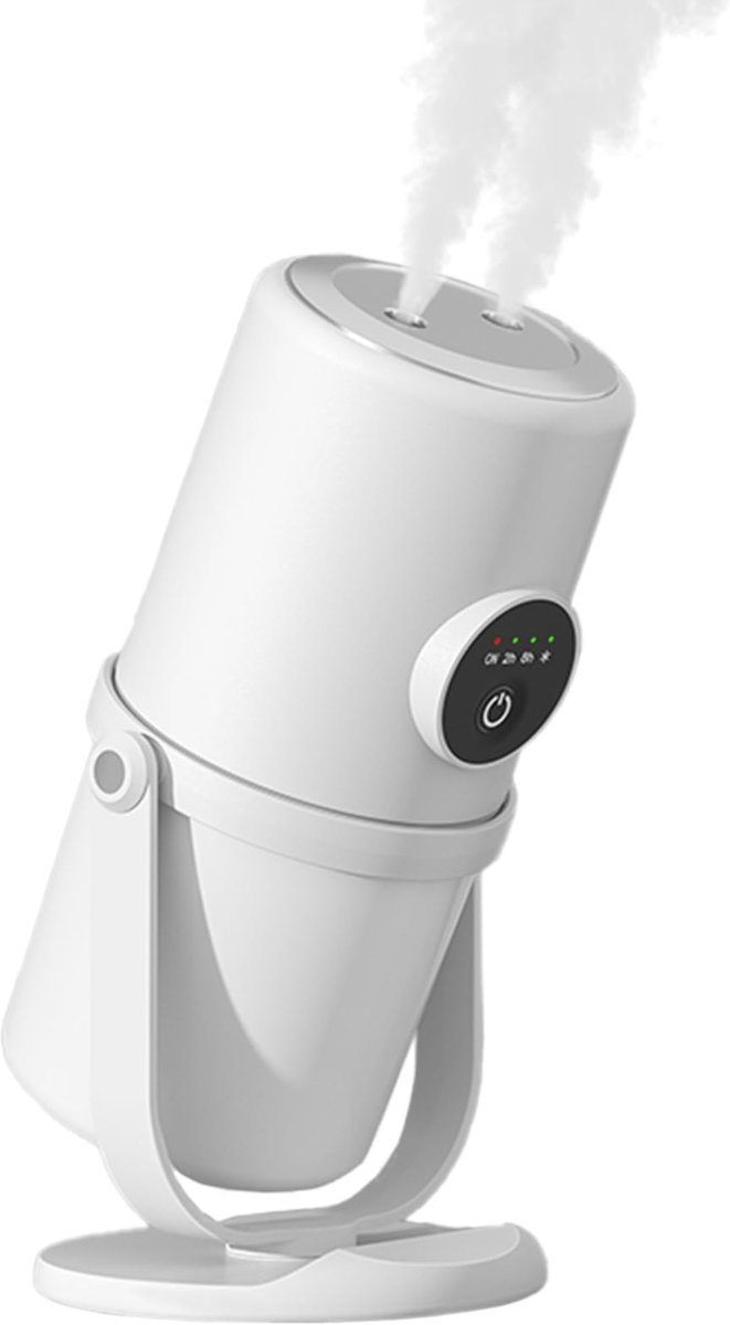 zurabini -Luchtbevochtiger - Mini Luchtbevochtiger - Luchtbevochtiger Slaapkamer - Kleine Luchtbevochtiger - Diffuser - Humidifier met Dubbele Verstuiver, 280 ml