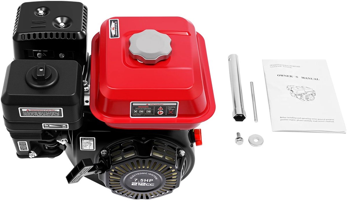 NordHaus Benzinemotor GX200 - 7,5 PK 4 kW Viertakt Luchtgekoelde Eencilinder Motor - Met Oliepeilwaarschuwing - 208 cc
