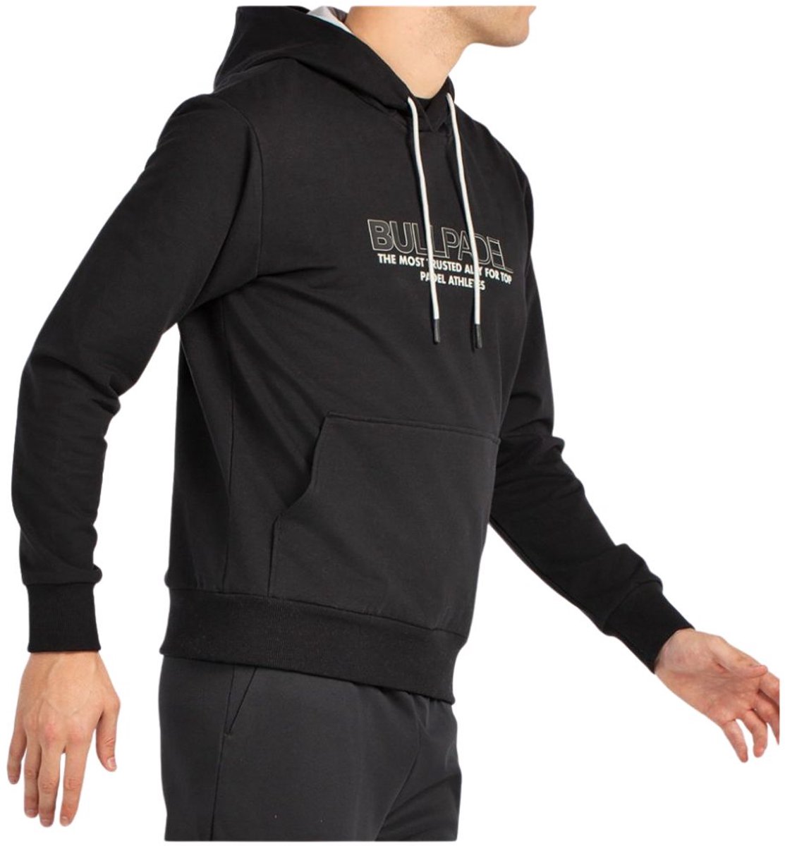 Bullpadel Boyen hoodie heren zwart