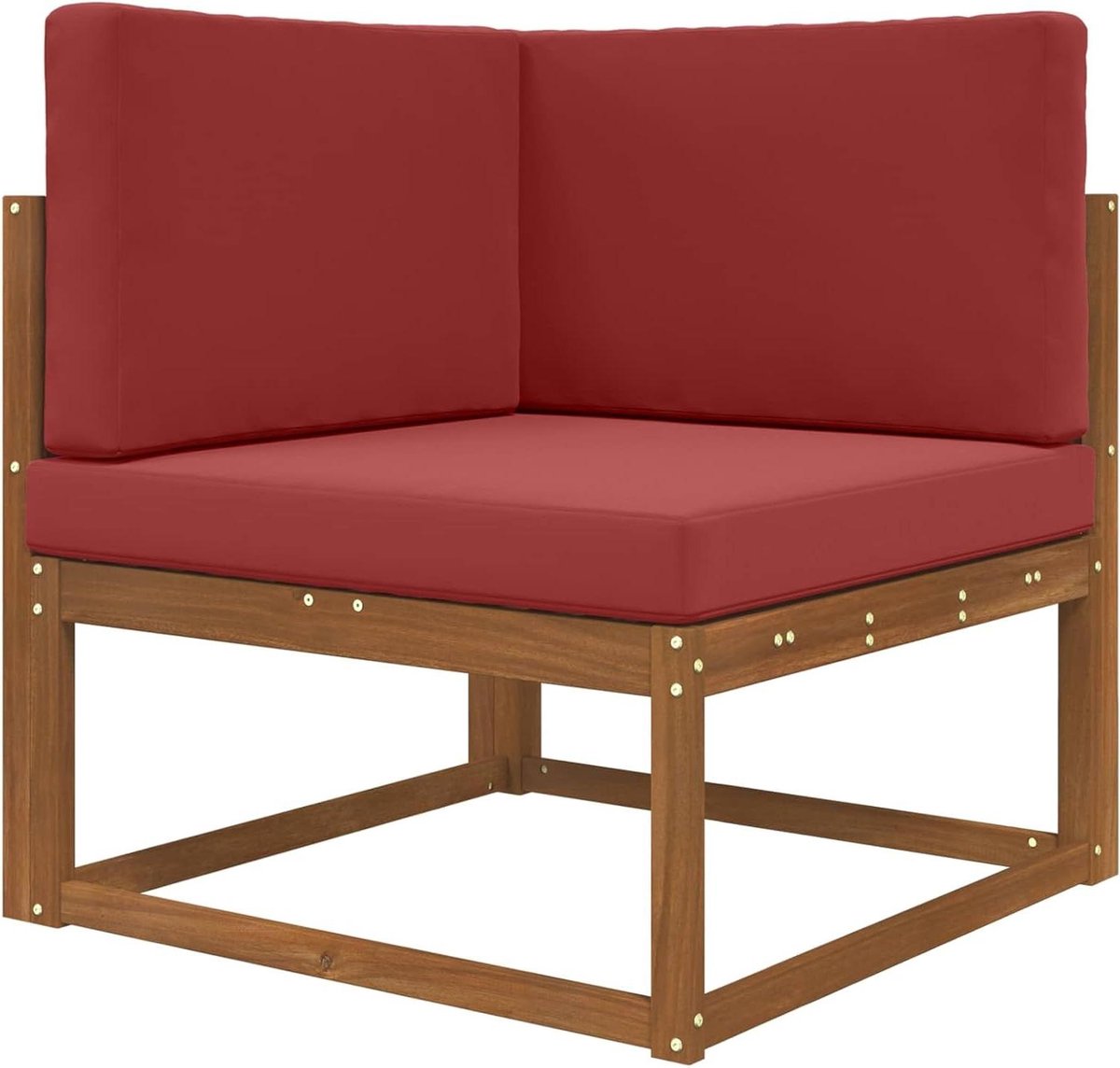 Bankkussen 3 Delig - Zitkussen Set - Terras Verfraaien - Kleurvast Polyester - 80 x 80 cm - Wijnrood