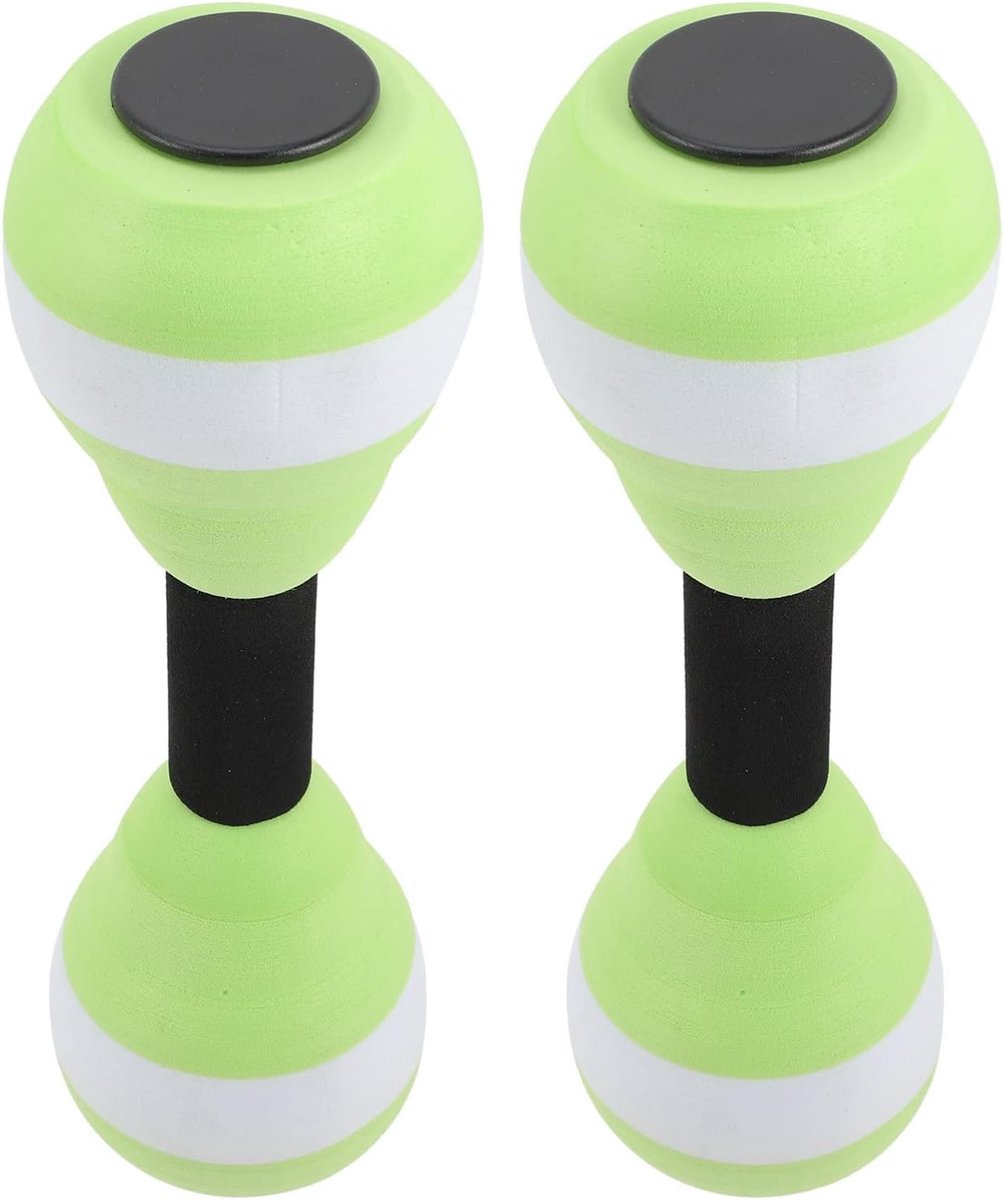 Watergewichten voor zwembad-oefeningen: EVA halters voor waterfitness, handstangoefeningen en zwemtraining - set van 2 groen