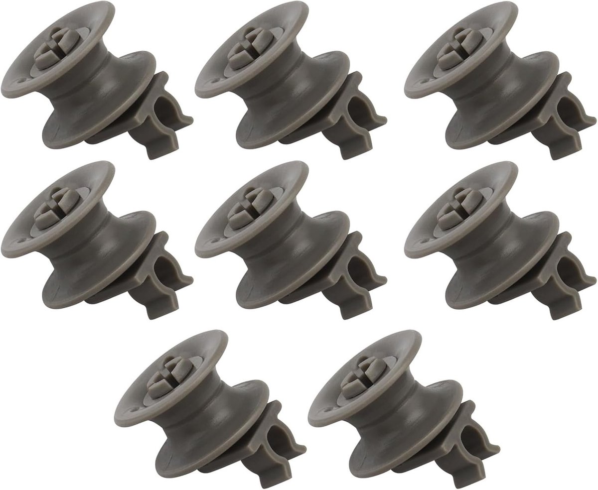 8 Stuks Vervangende Rollerwielen voor Bovenste Afwasmachine Rek, Compatibel met LG LDF6920BB en LDF6920ST, Duurzaam Plastic en Eenvoudige Installatie