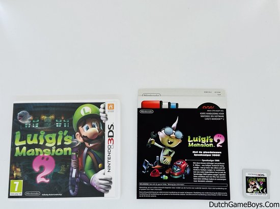 Boîte de jeu Luigi's Mansion 2, manuel et cartouche de jeu pour Nintendo 3DS.