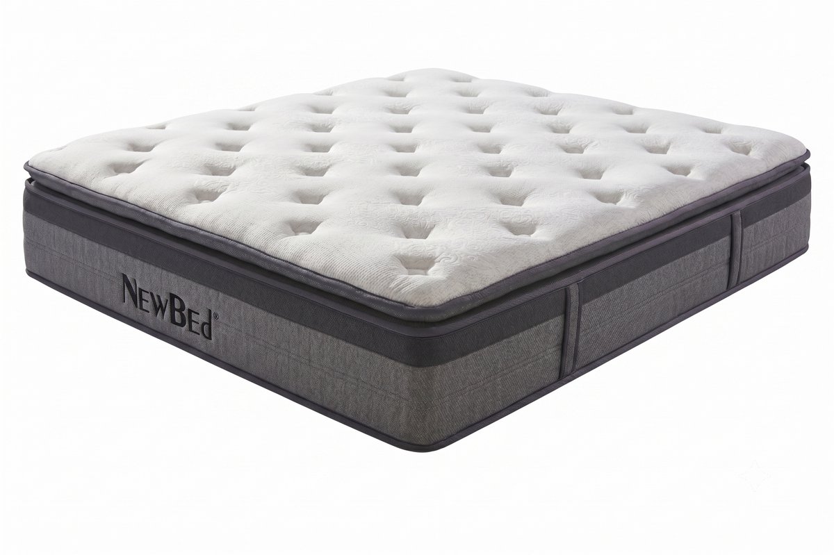 NEWBED Luxe Matras 180x200 tweeperson– Pocketveringmatras met Geïntegreerde Topper – Memory Foam & Latex – Multi-zone Ondersteuning – 32 cm