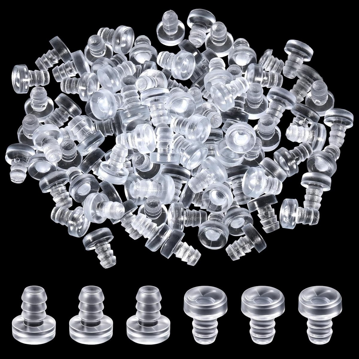 Set van 100 Transparante Rubber Buffers - Anti-Collisie Dempers voor Meubels, Tafel- en Kastdeuren, Bescherming tegen Krassen en Geluid