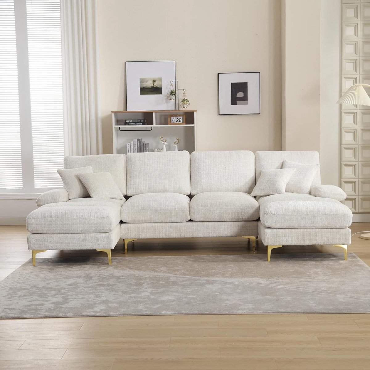 Luxe U-Vorm Hoekbank 4-Zits Chenille - Novihome
