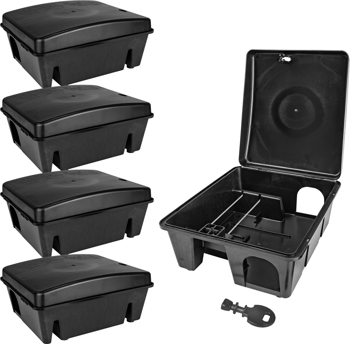 5x aasstation ratten muizen aasdoos tuin muizenval ratten aas doos doos rattenval ratten aas station kinderen huisdier veilig muis doos aas doos cadeau Petigi