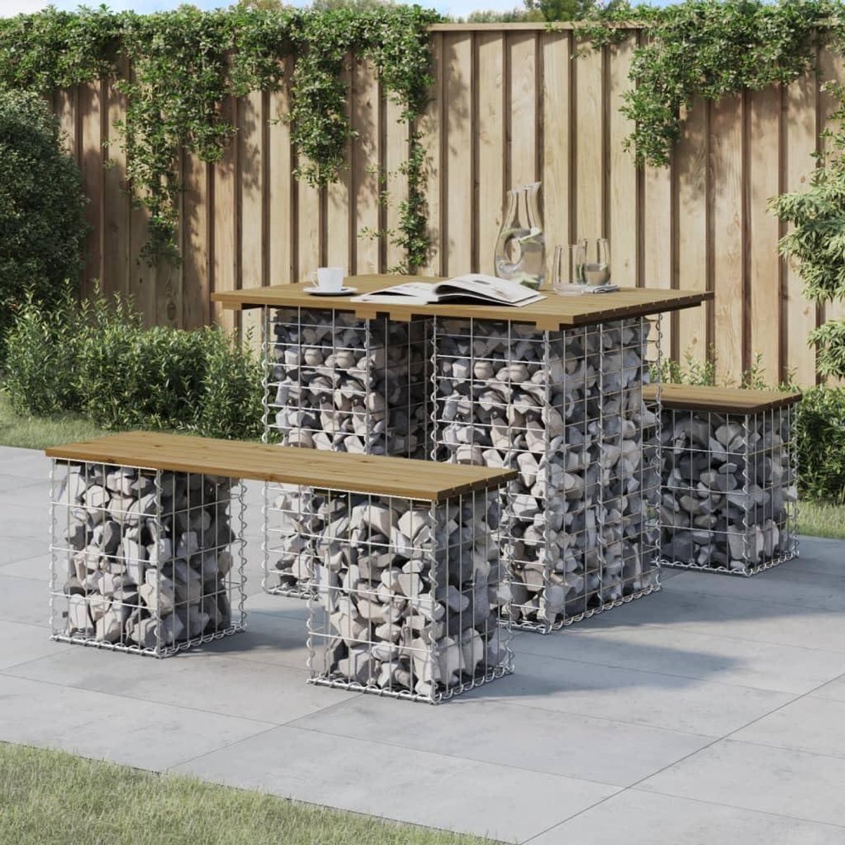 Tuintafel Schanskorf - Terrastafel Buiten - Buiten Ontspannen - Geïmpregneerd Grenenhout - 100x70x72 cm - Bruin