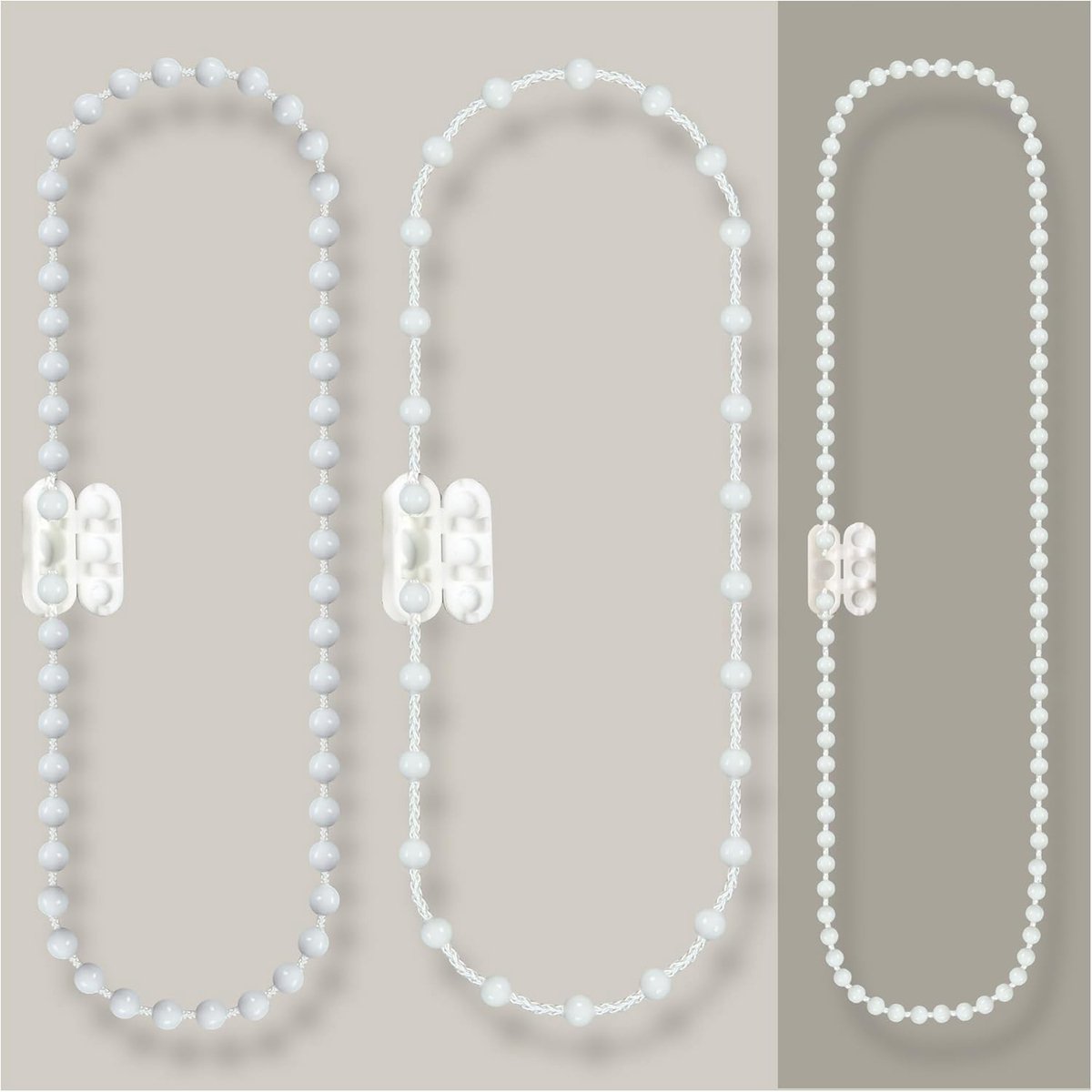 ketting gemaakt van PVC (bedieningsketting) - lengte: 50 cm tot 50 meter - hier: 200 cm bedieningslengte (400 cm omloop) - 3,2 x 4 mm, voor rolluiken, jaloezieën, lamellengordijnen