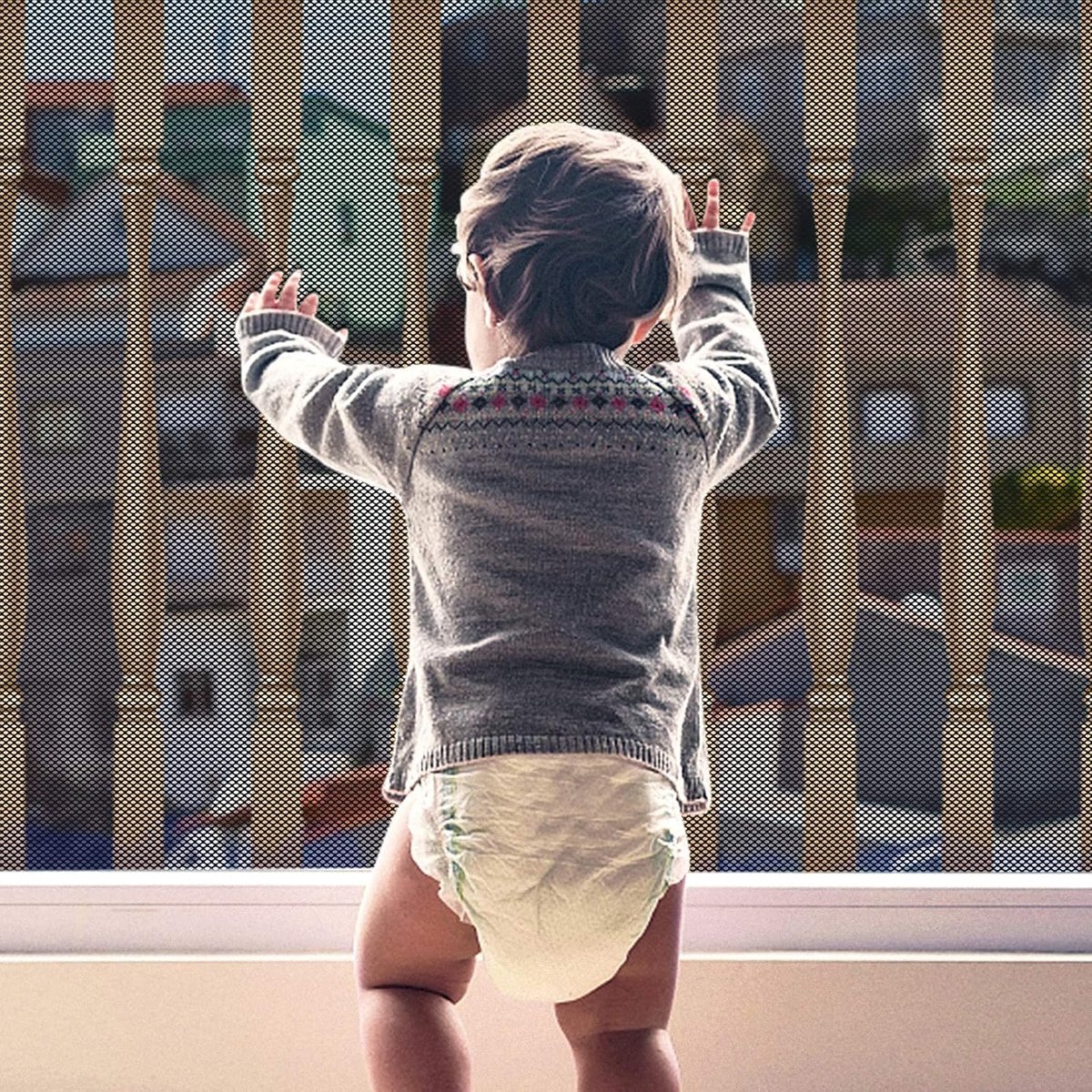 SnelShoppen - Kids Safety Net Mesh, Baby Balkon en Trapveiligheidsnet 300x90 cm - Verstelbaar en Robuust voor Kinderen en Speelgoed - Zwart