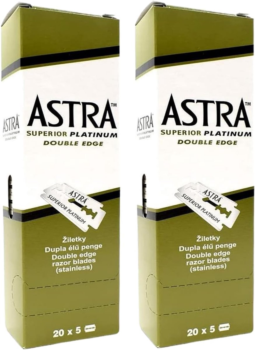 SnelShoppen - 200 Stuks Astra Platinum Dubbelzijdige Scheermesjes - Hoge Kwaliteit Dubbelzijdige Scheermesjes voor Een Glad Scheerresultaat - Ideaal v