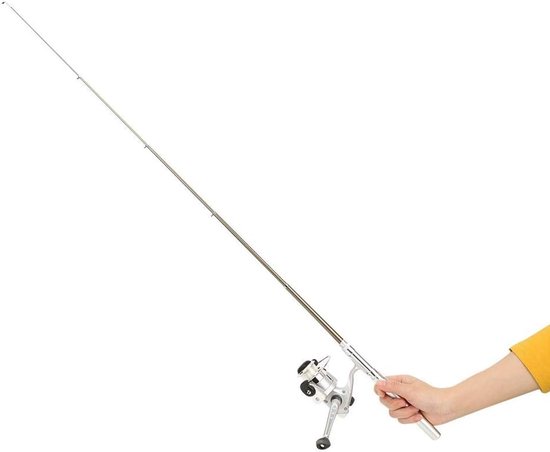 SnelShoppen - Mini Telescopische Hengel Pen Hengel Set met Spin Reel voor Zoutwater en Zoetwater - Lichtgewicht Fiberglas, Corrosiebestendig, Ideaal v van Snelshoppen — afbeelding 5