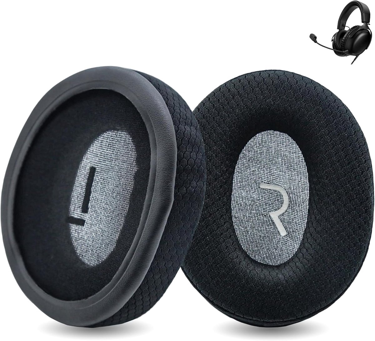 SnelShoppen - Vervangende Oorkussens voor Gaming Headsets - Comfortabel en Ademend Sportstof - Compatibel met Cloud 1/2/3/Pro/Core/Alpha/Flight/Stinge