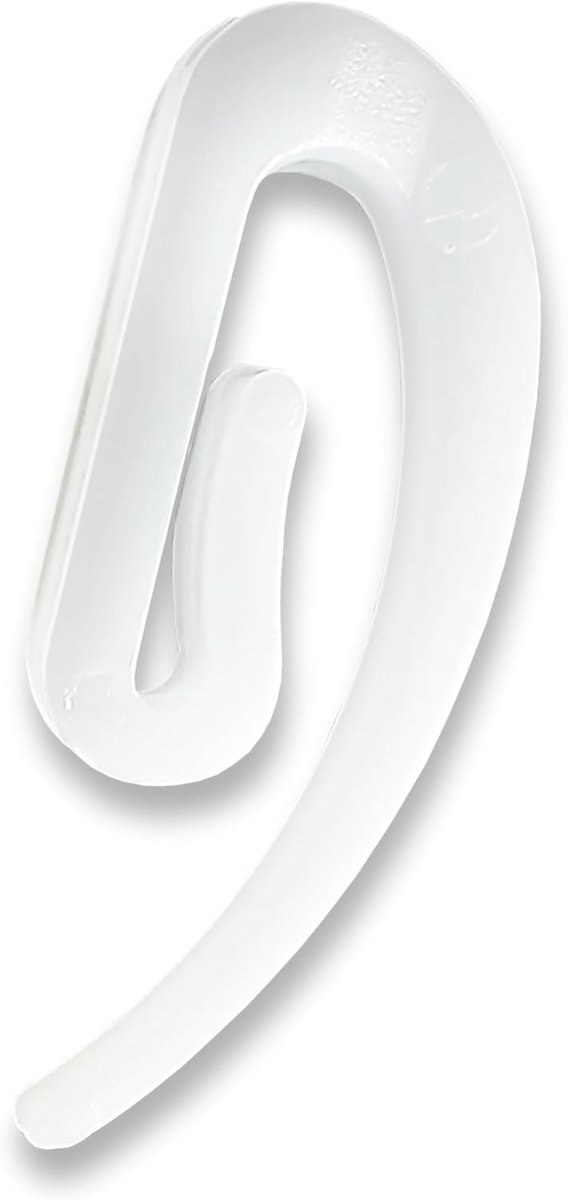 SnelShoppen - Curtain hooks, stitch hooks, folding hooks, Overclip Hooks, witte haakjes voor gordijnen - 100 stuks, ideaal voor gordijnrails en glijde