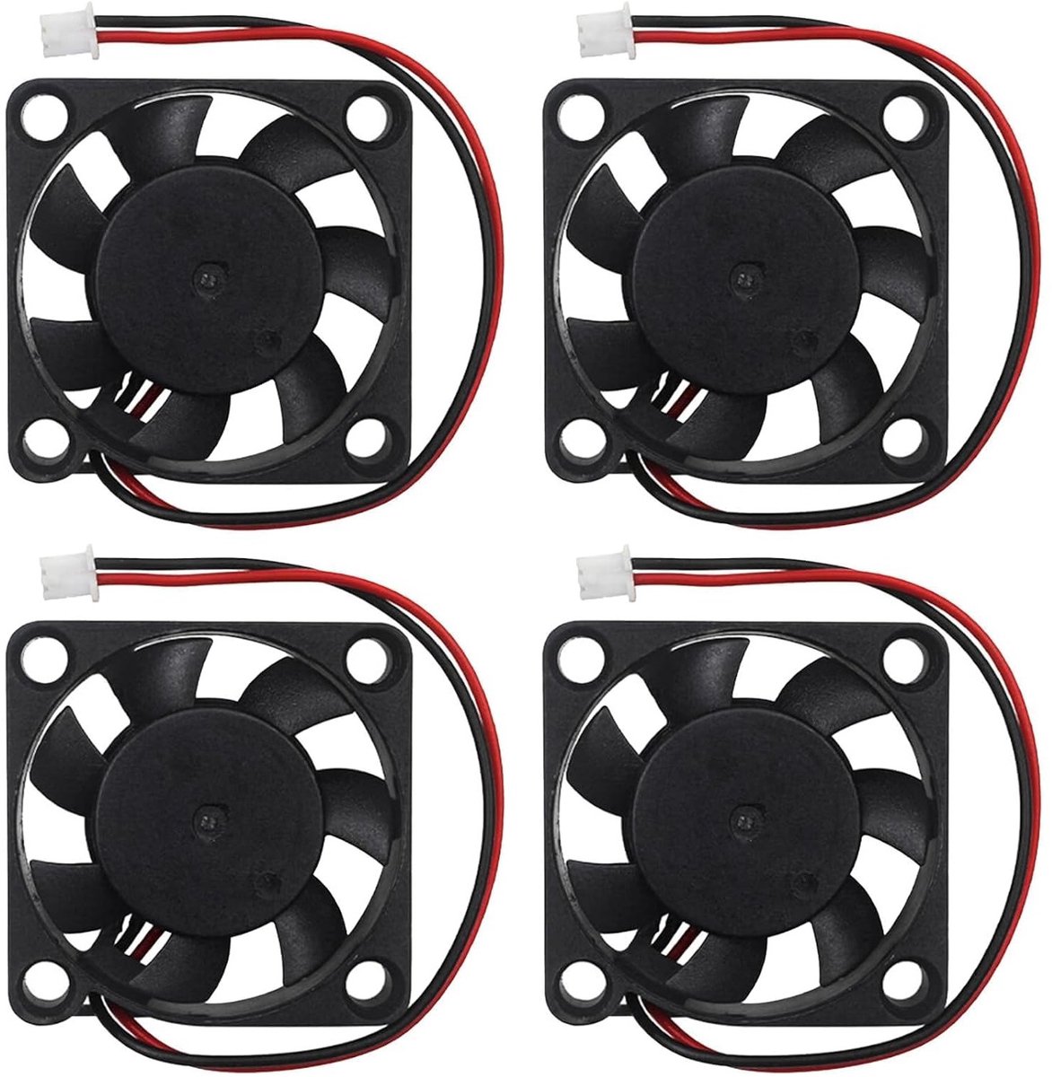 Set van 4 Stille 12V DC 40mm Koelventilatoren voor 3D Printers, DVR's en Kleine Apparaten