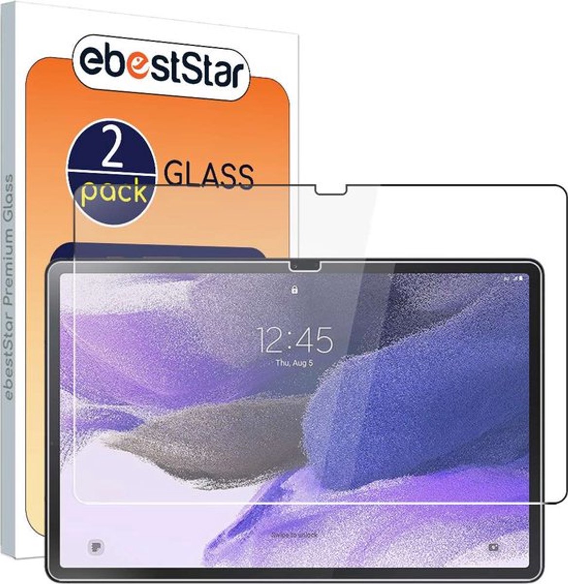 ebestStar - {2 Stuks} Gehard glas geschikt voor Samsung Galaxy Tab S7 FE T730, 5G T736B, Screen Protector Cover, Schermbeschermer Tempered Glass
