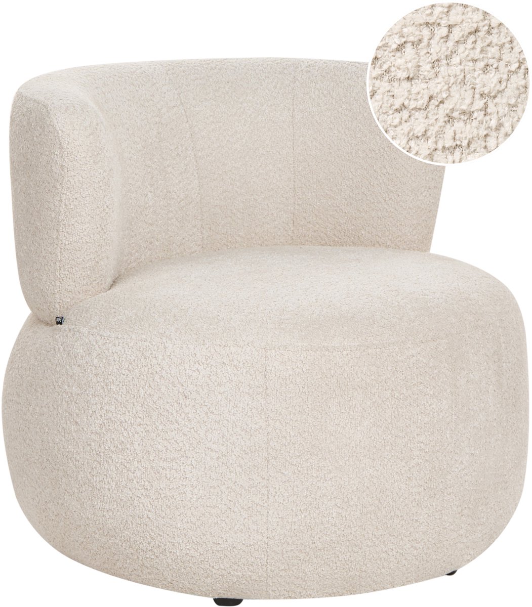 VOLDA - Fauteuil - Lichtbeige - Chenille