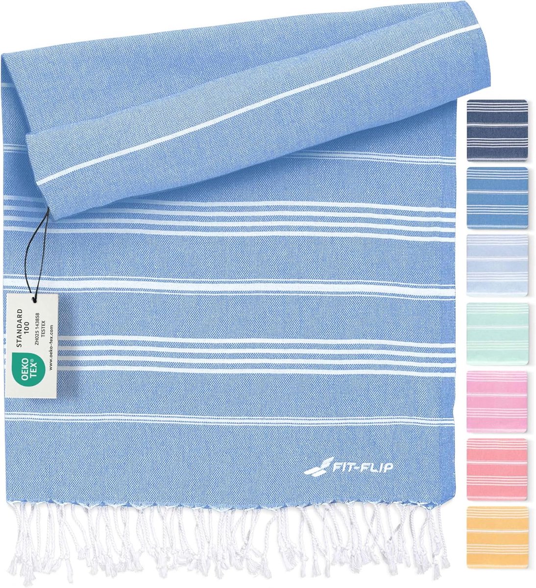 SnelShoppen - XXL Hammam Towel 100x200 cm - 100% Katoen - Sneldrogend Strandlaken - Fouta 