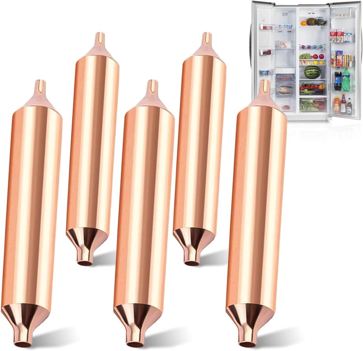 SnelShoppen - Copper Refrigerator Filter - Koelkastfilter, Droger, Koeling Accessoires 19mm x 127mm - Koper Filter Droger voor Koeling en Aircondition