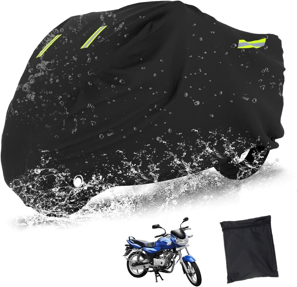 Waterdichte Motorhoezen 265 x 105 x 133 cm | Beschermhoes voor Motoren | 210D Oxford Materiaal met Slotopening